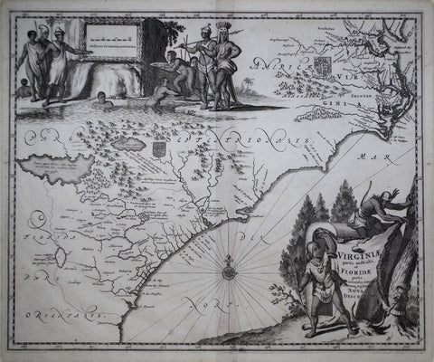 Arnoldus Montanus (Dutch, 1625-1685), Virginiae partis australis et Floridae...