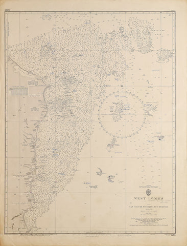The British Admiralty/ United Kingdom Hydrographic Office  West Indies from San Juan de Nicaragua to C. Gracias… [Honduras - Nicaragua]