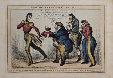 William Heath (1794–1840), Who'll have a crown - now's your time
