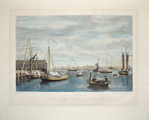 William James Bennett (1787-1844), Boston, from the Ship House, West End of the Navy Yard