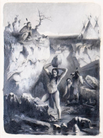 Rudolf Cronau (German, 1855-1939), Yankton Indians at the Pipestone Quarry