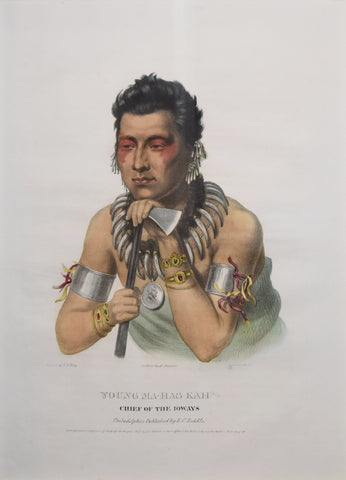 Thomas McKenney (1785-1859) & James Hall (1793-1868), Young Ma-Has-Kah, Chief of the Ioways