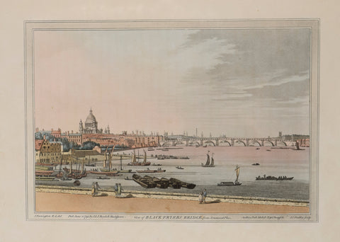 John and Josiah Boydell View of Black Fryers Bridge...