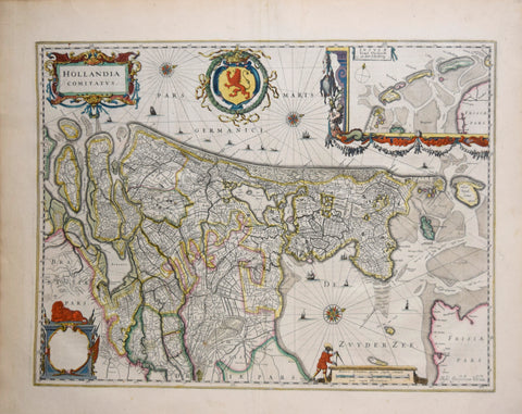 Joan Blaeu (Dutch, 1596-1673), Hollandia Comitatvs (Holland)