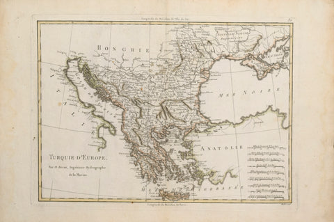 Rigobert Bonne (1727-1795) Turquie d’Europe, Pl. 80