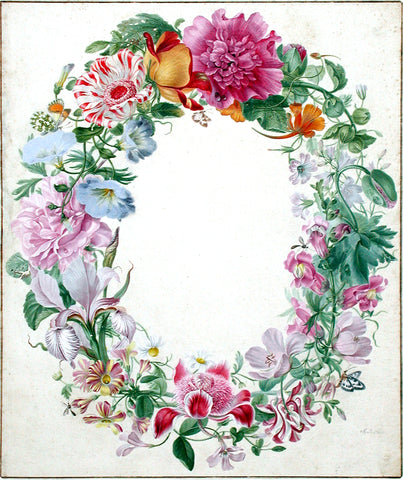 Johannes Bronckhorst (Dutch, 1648-1727), Floral Wreath