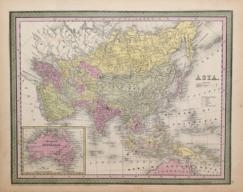 Thomas Cowperthwait Asia with inset map of Australia, Pl. 85