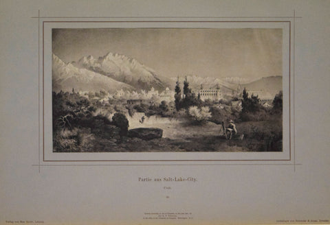 Rudolf Cronau (1855-1939) Partie aus Salt-Lake-City. Utah. 16.