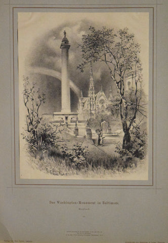 Rudolf Cronau (1855-1939) Das Washington - Monument in Baltimore. Maryland. 19