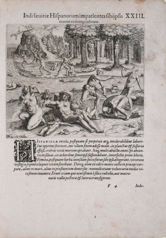Theodore de Bry (1528-1598), after John White (c. 1540-1593), Indi faeuitiae Hispanorum...XXIII