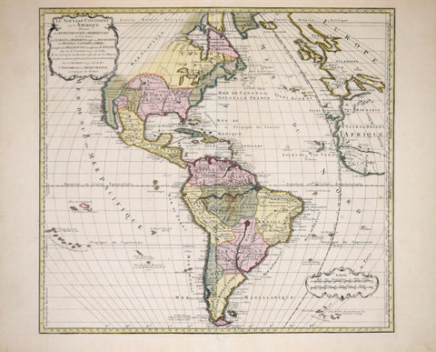 Hendrik de Leth (younger) (Dutch, 1703-1766) & Nicolas Sanson (1600-1667), Le Nouveau Continent ou L’Amerique