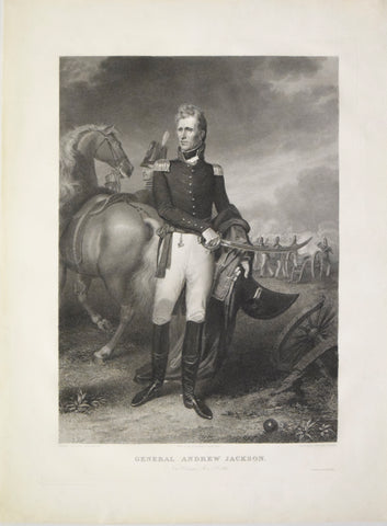 Asher B. Durand (after John Vanderlyn) General Andrew Jackson. New Orleans Jany. 8th 1815. New York: Printed by James R. Burton, June 1828