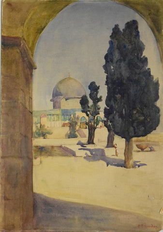 Hilda Mae Gordon (British, 1874-1972), Dome of the Rock, Jerusalem