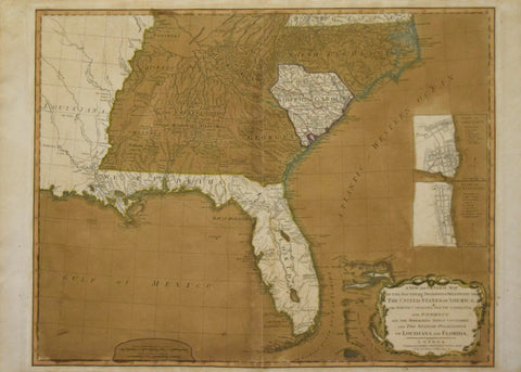 Robert Laurie (C. 1755-1836) & James Whittle (1757-1818) A New and General Map of the Southern Dominion of the United States of America...and the Spanish Possession of Louisiana and Florida.
