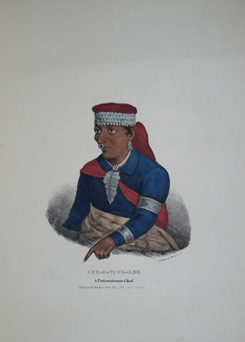 James Otto Lewis (1799-1858), Kee O Tuck Kee, A Pottowattomie Chief