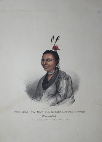 James Otto Lewis (1799-1858), Too Sha Na or the Little Otter, A Winnebago Chief