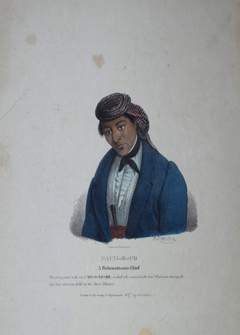James Otto Lewis (1799-1858), Pach E Po, A Pottowattomie Chief
