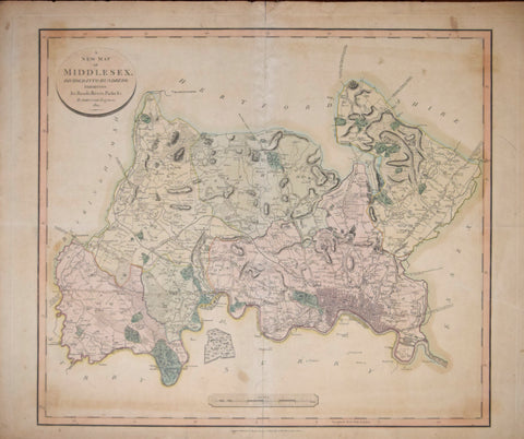 John Cary (English, c. 1754-1835), A New Map of Middlesex divided into Hundreds