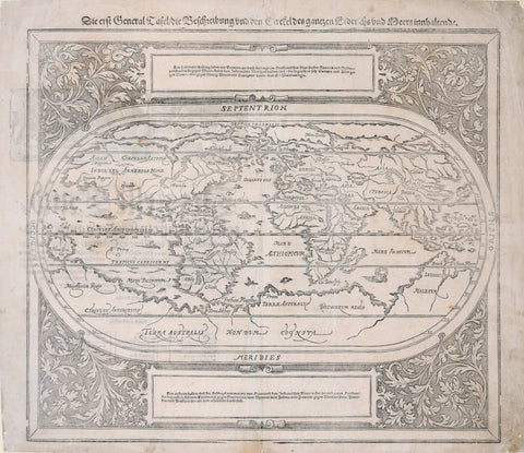 Sebastian Munster (German, 1488-1552), Die Erst General Tafel die Beschreibung