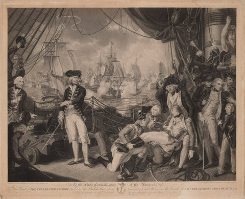 Mather Brown, Historical painter, after To the Lords Commissioners.. This Print of the Celebrated Victory obtained by the British Fleet under the command of Earl Howe over the French Fleet on the Glorious First of June 1794