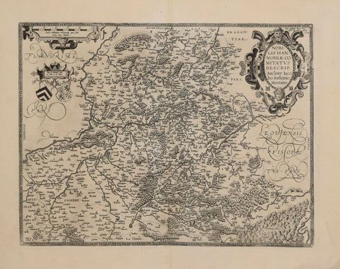 Abraham Ortelius (Flemish, 1527-1598)  Nobilis Hannoniae Comitatus...