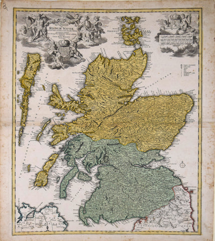 Johann Baptist Homann (German, 1663-1724), Magnae Britannia Septentrionalis qua Regnum Scotiae…