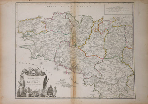 Giles (1688-1766) and Didier (c.1723-1786), Robert de Vaugondy Gouvernement General De Bretagne...