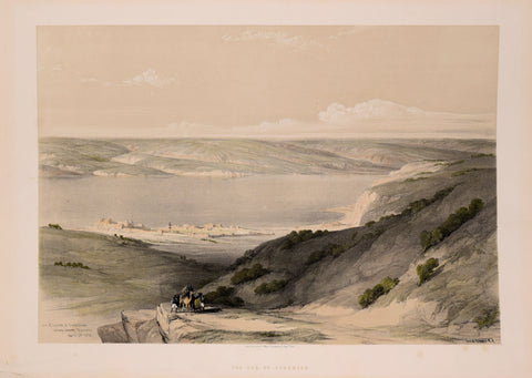 David Roberts (1796-1864) The Sea of Tiberias: Sea of Galilee of Genezareth, looking towards Bashan, April 21st, 1839