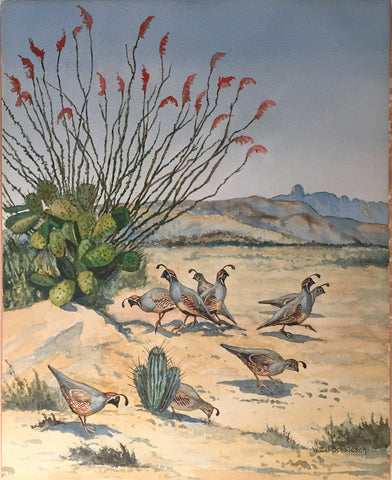 William J. Schaldach (American, 1896-1982), Gambel’s Quail, 1963