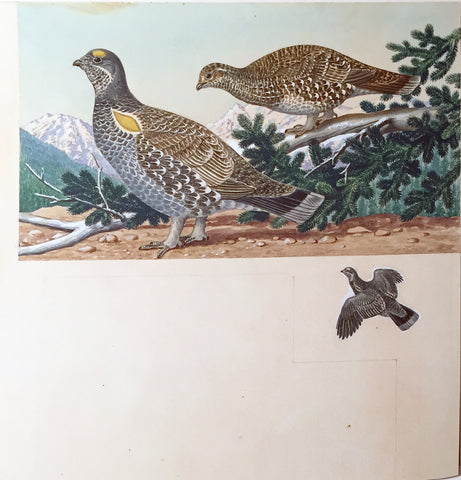 Arthur Singer (American, 1917-1990), Three Grouse