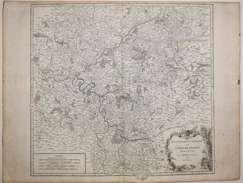 Giles (1688-1766) and Didier (c.1723-1786) Robert de Vaugondy, Gouvernement General de L’Isle de France divise par Pays