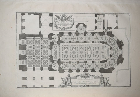Pierre Le Pautre (1652-1716), Plan du Rez de Chaussee de la Chapelle du Chateau Royal de Versailles