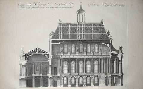 Pierre Le Pautre (1652-1716), Coupe de L'Interieur de la Chapelle du Chasteau Royalle de Versailles