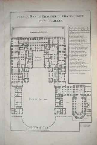 Pierre Le Pautre (1652-1716), Plan du Rex Chaussee de Chateau Royal de Versailles