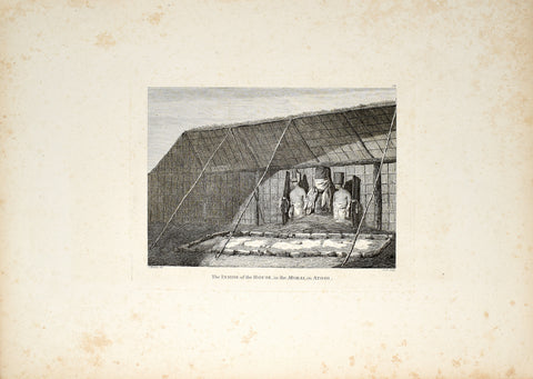 Captain James Cook (1728-1729) and John Webber (1751-1793), The Inside of the House, in Morai, in Atooi