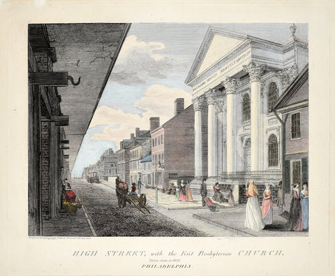 William Birch (1755-1834), High Street, with the First Presbyterian Church