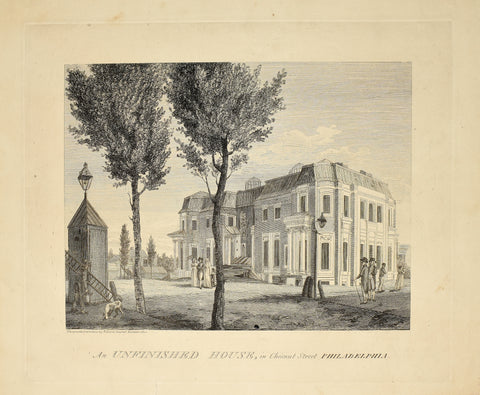 William Birch (1755-1834), An Unfinished House, in Chestnut Street Philadelphia