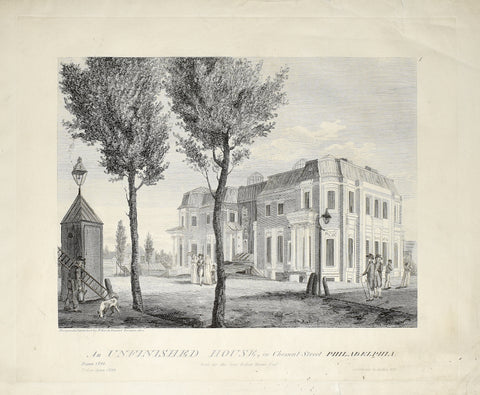 William Birch (1755-1834), An Unfinished House, in Chestnut Street Philadelphia