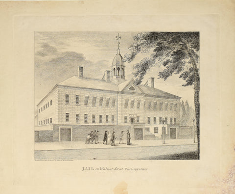 William Birch (1755-1834), Jail in Walnut Street