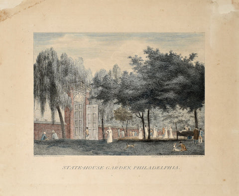 William Birch (1755-1834), State-House Garden, Philadelphia