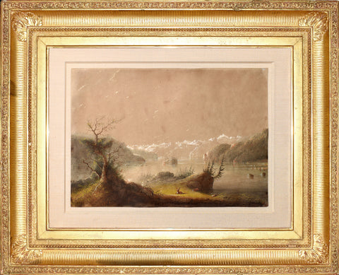 Alfred Jacob Miller (1810-1874), Lake in the Wind River Mountains