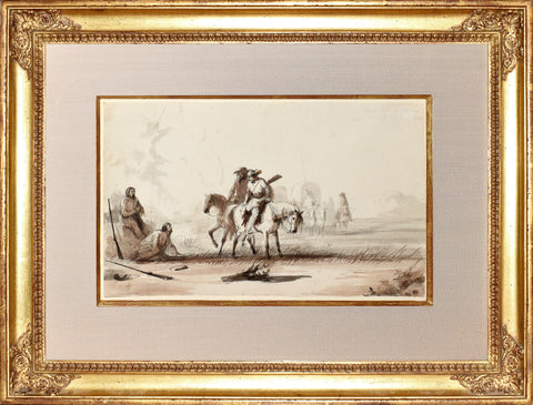 Alfred Jacob Miller (1810-1874), Starving Trappers Near Independence Rock