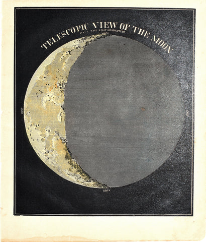 Asa Smith, Telescopic View of the Moon, Past the Last Quadrature