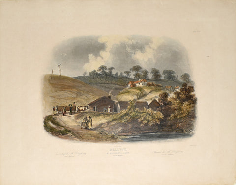Karl Bodmer (1809-1893), Vig. XXXI - Bellvue, Mr. Dougherty's Agency on the Missouri