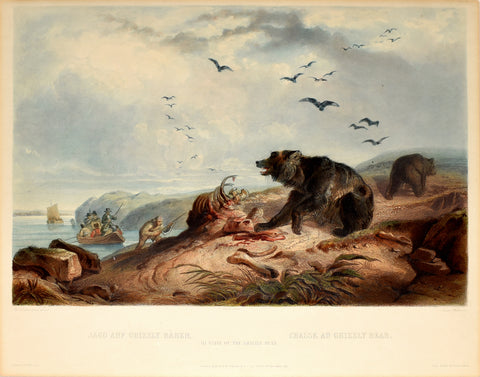 Karl Bodmer (1809-1893), Hunting of the Grizzly Bear