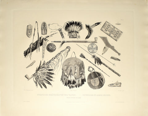 Karl Bodmer (1809-1893), Indian Utensils and Arms