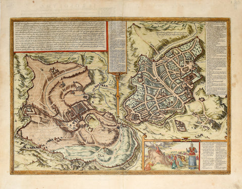 Georg Braun (1541-1622) and Frans Hogenberg (fl. 1540-1590), Hierosolyma, Clarissima Totius Orientis Civitas, Judae Metropolis (Holy Land)