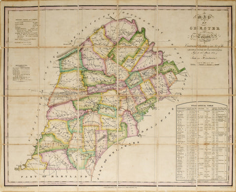 Benjamin Tanner (1775-1848), Map of Chester County