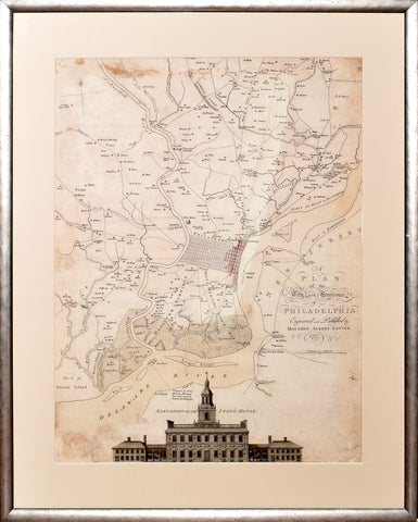 Matthew Albert Lotter (1741-1810), after Nicholas Scull (1687-1761)  and George Heap (1714-1752), A Plan of the City and Environs of Philadelphia