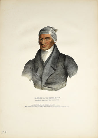 Thomas McKenney (1785-1859) & James Hall (1793-1868), Ca-Ta-He-Cas-Sa - Black Hoof, Principal Chief if the Shawanoes